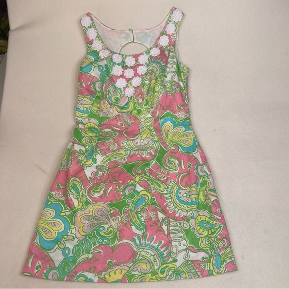 Lilly Pulitzer Nina Shift Dress Chin Chin Size 4 SIRENS - Picture 3 of 13